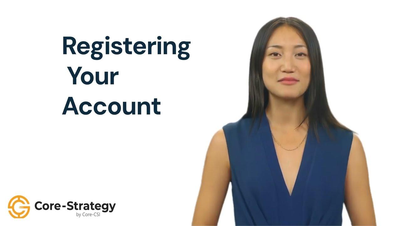 Registering account in Core-Strategy